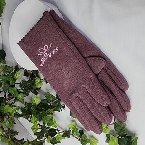 Women's Soft Gloves with Velvet Lining Warm Heathered Rose New